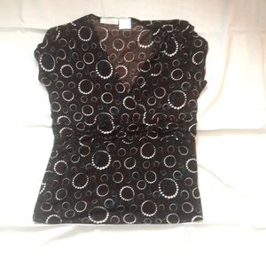 Worthington petite stretch Blouse size Large, great office wear